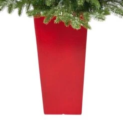 3.5ft. Pre-Lit Snowed Grand Teton Fir Christmas Tree In Red Planter 15 3.5ft. Pre-Lit Snowed Grand Teton Fir Christmas Tree In Red Planter -Michaels X-Mas Decor D322556S 6