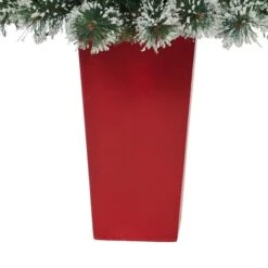 4ft. Pre-Lit Potted Frosted Swiss Pine Artificial Christmas Tree With Berries, Clear LED Lights 15 4ft. Pre-Lit Potted Frosted Swiss Pine Artificial Christmas Tree With Berries, Clear LED Lights -Michaels X-Mas Decor D322575S 6
