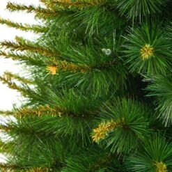 3.5ft. Pre-Lit New England Pine Artificial Christmas Tree In Iron Colored Urn, Clear Lights -Michaels X-Mas Decor D322656S 5