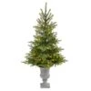 56in. Pre-Lit North Carolina Spruce Artificial Christmas Tree In Decorative Urn, Clear Lights -Michaels X-Mas Decor D322671S 1
