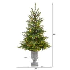 56in. Pre-Lit North Carolina Spruce Artificial Christmas Tree In Decorative Urn, Clear Lights 11 56in. Pre-Lit North Carolina Spruce Artificial Christmas Tree In Decorative Urn, Clear Lights -Michaels X-Mas Decor D322671S 2