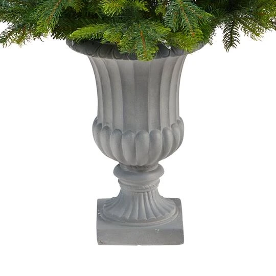 56in. Pre-Lit North Carolina Spruce Artificial Christmas Tree In Decorative Urn, Clear Lights 9 56in. Pre-Lit North Carolina Spruce Artificial Christmas Tree In Decorative Urn, Clear Lights - Image 7