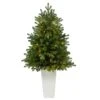 3.5ft. Pre-Lit Washington Fir Artificial Christmas Tree In Tower Planter, Clear Lights -Michaels X-Mas Decor D322672S 1