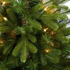 3.5ft. Pre-Lit Washington Fir Artificial Christmas Tree In Tower Planter, Clear Lights -Michaels X-Mas Decor D322672S 4