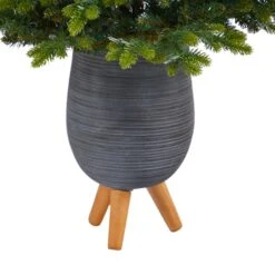 3.5ft. Pre-Lit North Carolina Fir Artificial Christmas Tree In Gray Planter With Stand, Clear Lights 15 3.5ft. Pre-Lit North Carolina Fir Artificial Christmas Tree In Gray Planter With Stand, Clear Lights -Michaels X-Mas Decor D322712S 6