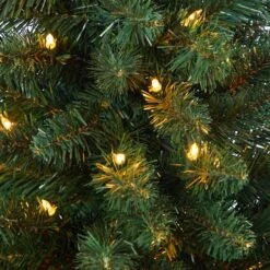 4.5ft. Pre-Lit Northern Rocky Spruce Artificial Christmas Tree In Tower Planter, Clear Lights -Michaels X-Mas Decor D322741S 4