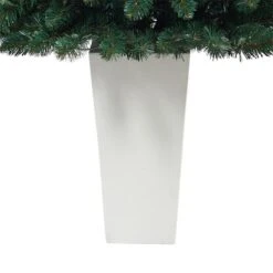 4.5ft. Pre-Lit Northern Rocky Spruce Artificial Christmas Tree In Tower Planter, Clear Lights -Michaels X-Mas Decor D322741S 6
