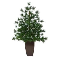 3.5ft. Unlit Yukon Mixed Pine Artificial Christmas Tree In Bronze Metal Planter -Michaels X-Mas Decor D322761S 2