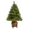 4.3ft. Pre-Lit North Carolina Mixed Pine Artificial Christmas Tree In Planter, Warm White LED Lights -Michaels X-Mas Decor D322782S 1
