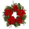 28" Poinsettia & Pine Wreath -Michaels X-Mas Decor D322809S 11