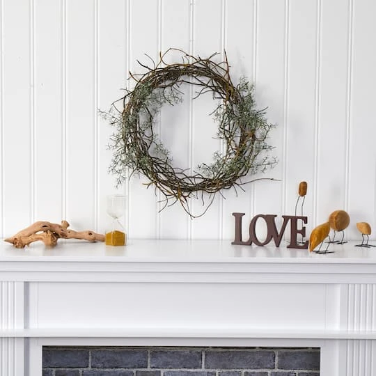 17" Frosted Twig Wreath 5 17" Frosted Twig Wreath - Image 3