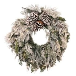 Haute Decor 24" Pre-Lit Snowfall Creek Wreath -Michaels X-Mas Decor D348946S 1 1