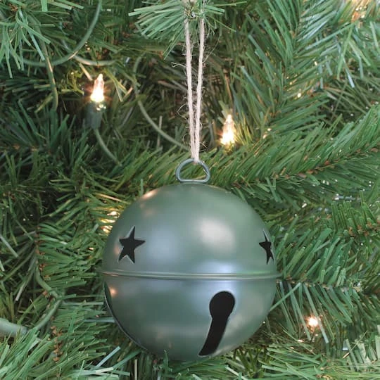 Haute Decor 6ct. 3.5" Green Jingle Bell Ornaments 5 Haute Decor 6ct. 3.5" Green Jingle Bell Ornaments - Image 3