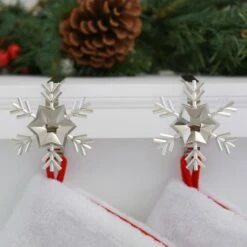 Original MantleClip® Silver Snowflake Icons Stocking Holders, 2ct. -Michaels X-Mas Decor D349402S 2