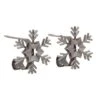 Original MantleClip® Pewter Snowflake Icons Stocking Holders, 2ct. -Michaels X-Mas Decor D349404S 1