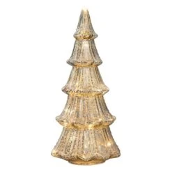 Haute Decor 14" Silver Pre-Lit Mercury Glass Christmas Tree 7 Haute Decor 14" Silver Pre-Lit Mercury Glass Christmas Tree -Michaels X-Mas Decor D349424S 2