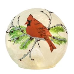 Haute Decor 6" Lighted Cardinal Christmas Globe -Michaels X-Mas Decor D349425S 2