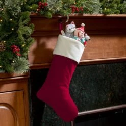 Haute Decor HangRight™ Christmas Premium Red & White Stocking -Michaels X-Mas Decor D349542S 2