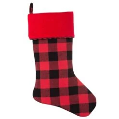Haute Decor HangRight™ 20" Red & Black Buffalo Check Stocking, 2ct.