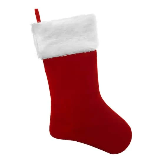 Haute Decor HangRight™ 20" Deluxe Red & White Fur Cuff Stocking, 2ct. 4 Haute Decor HangRight™ 20" Deluxe Red & White Fur Cuff Stocking, 2ct. - Image 2