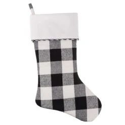Haute Decor HangRight™ 20" Black & White Buffalo Check Stocking, 4ct.