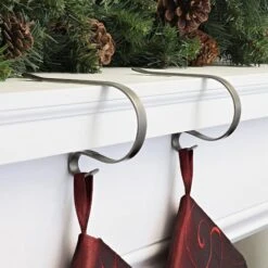 Original MantleClip® Pewter Stocking Holders, 2ct. -Michaels X-Mas Decor D349576S 2