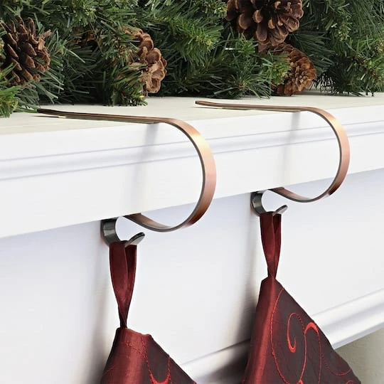 Original MantleClip® Brushed Copper Stocking Holders, 2ct. 5 Original MantleClip® Brushed Copper Stocking Holders, 2ct. - Image 3