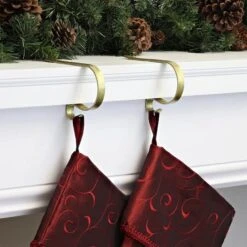Original MantleClip® Gold Foil Stocking Holders, 2ct. -Michaels X-Mas Decor D349583S 2