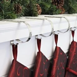Original MantleClip® Silver With White Snowflakes Stocking Holders, 4ct. 7 Original MantleClip® Silver With White Snowflakes Stocking Holders, 4ct. -Michaels X-Mas Decor D349593S 2