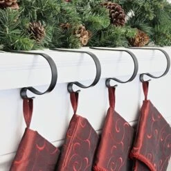 Original MantleClip® Matte Black Stocking Holders, 4ct. -Michaels X-Mas Decor D349608S 2
