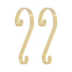 Haute Decor Stocking Scroll® Brass Stocking Holders, 2ct. -Michaels X-Mas Decor D349623S 1 1