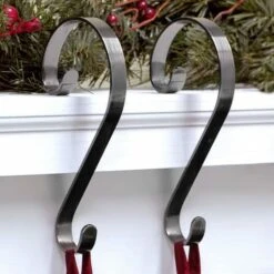 Haute Decor Stocking Scroll® Brushed Nickel Stocking Holders, 2ct. -Michaels X-Mas Decor D349628S 2