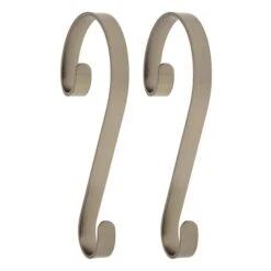 Haute Decor Stocking Scroll® Pewter Stocking Holders, 2ct.