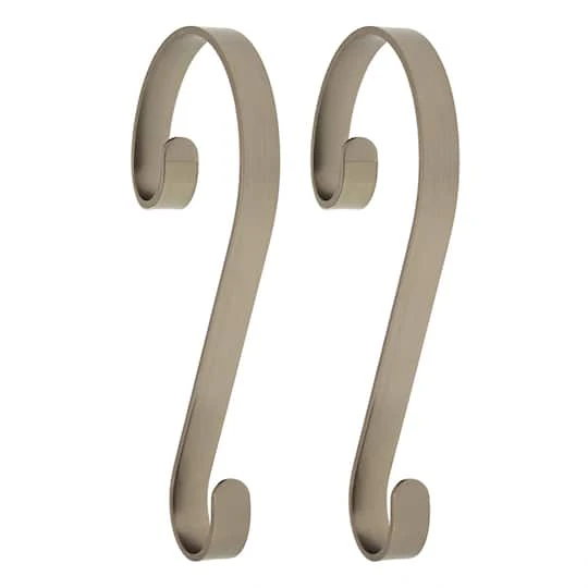 Haute Decor Stocking Scroll® Pewter Stocking Holders, 2ct. 3 Haute Decor Stocking Scroll® Pewter Stocking Holders, 2ct.