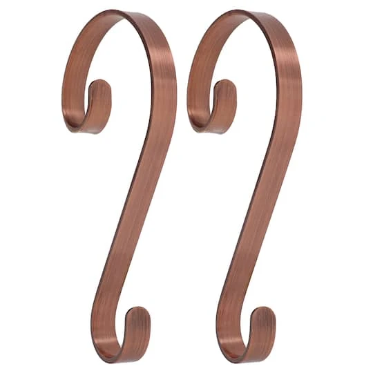 Haute Decor Stocking Scroll® Brushed Copper Stocking Holders, 2ct. 4 Haute Decor Stocking Scroll® Brushed Copper Stocking Holders, 2ct. - Image 2