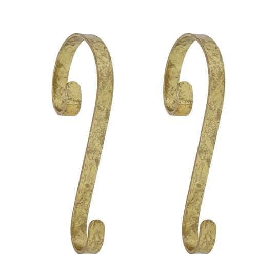 Haute Decor Stocking Scroll® Gold Foil Stocking Holders, 2ct. 4 Haute Decor Stocking Scroll® Gold Foil Stocking Holders, 2ct. - Image 2