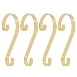 Haute Decor Stocking Scroll® Brass Stocking Holders, 4ct.