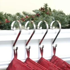 Haute Decor Stocking Scroll® Silver Stocking Holders, 4ct. -Michaels X-Mas Decor D349641S 2
