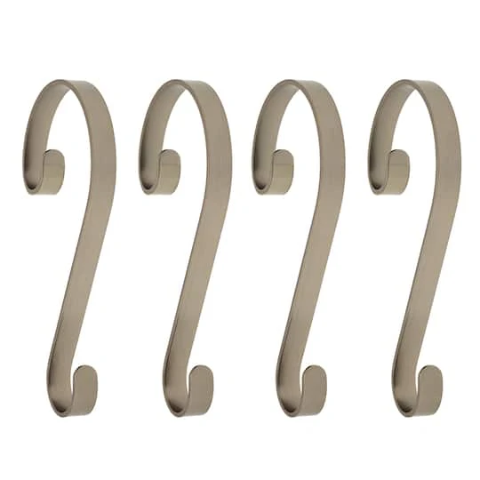 Haute Decor Stocking Scroll® Pewter Stocking Holders, 4ct. 4 Haute Decor Stocking Scroll® Pewter Stocking Holders, 4ct. - Image 2