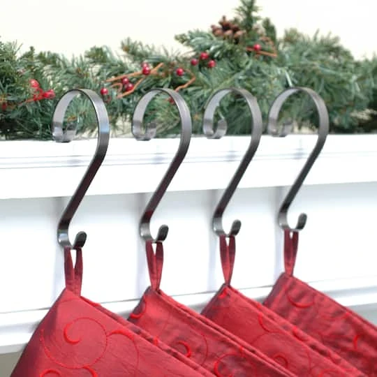 Haute Decor Stocking Scroll® Pewter Stocking Holders, 4ct. 5 Haute Decor Stocking Scroll® Pewter Stocking Holders, 4ct. - Image 3
