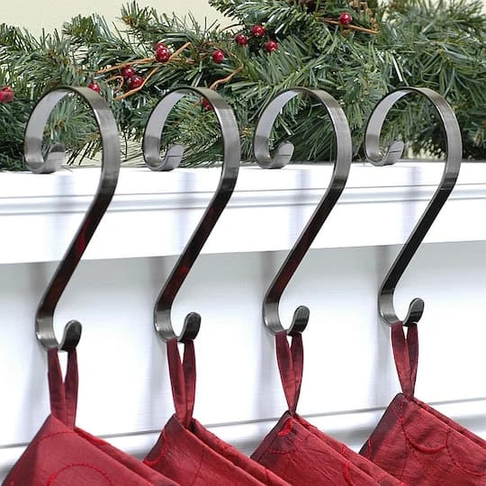 Haute Decor Stocking Scroll® Brushed Nickel Stocking Holders, 4ct. 5 Haute Decor Stocking Scroll® Brushed Nickel Stocking Holders, 4ct. - Image 3