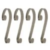 Haute Decor Stocking Scroll® Holly Embossed Pewter Stocking Holders, 4ct.