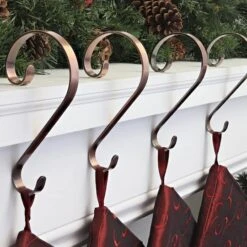 Haute Decor Stocking Scroll® Brushed Copper Stocking Holders, 4ct. -Michaels X-Mas Decor D349648S 2