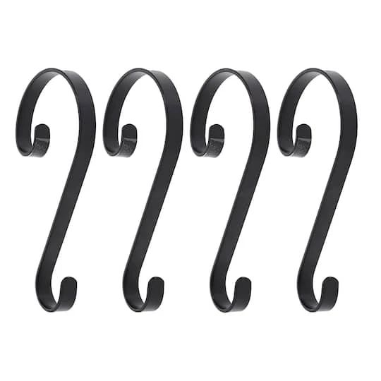 Haute Decor Stocking Scroll® Matte Black Stocking Holders, 4ct. 4 Haute Decor Stocking Scroll® Matte Black Stocking Holders, 4ct. - Image 2