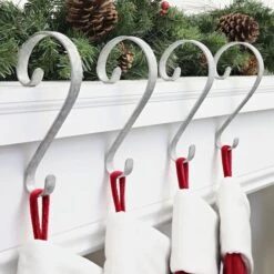 Haute Decor Stocking Scroll® Galvanized Stocking Holders, 4ct. -Michaels X-Mas Decor D349655S 2