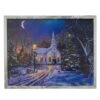 Northlight LED Lighted Church Framed Christmas Wall Canvas Art -Michaels X-Mas Decor D361837S 1
