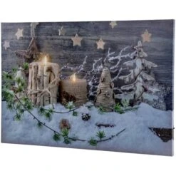 Northlight LED Lighted Country Rustic Winter Christmas Canvas Wall Art 14 Northlight LED Lighted Country Rustic Winter Christmas Canvas Wall Art -Michaels X-Mas Decor D361842S 1 1