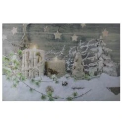 Northlight LED Lighted Country Rustic Winter Christmas Canvas Wall Art 22 Northlight LED Lighted Country Rustic Winter Christmas Canvas Wall Art -Michaels X-Mas Decor D361842S 14