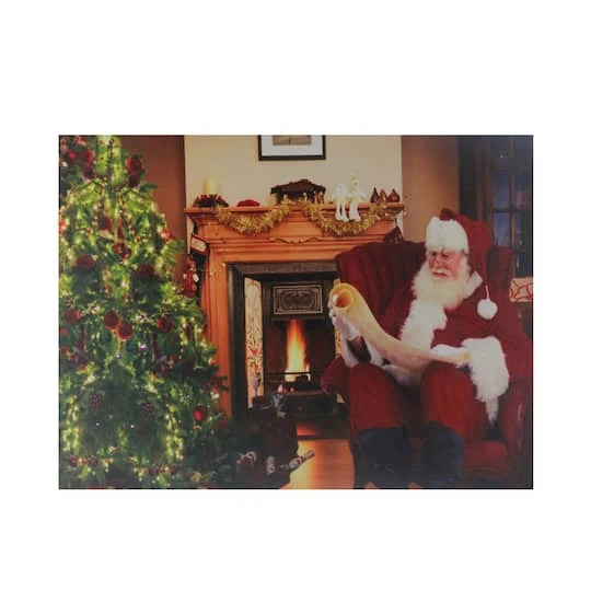 Northlight LED Lighted "Santa Checks His List" Christmas Canvas Wall Art 3 Northlight LED Lighted "Santa Checks His List" Christmas Canvas Wall Art