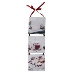 Northlight LED Lighted Winter Frost Berry And Candle Christmas Wall Art